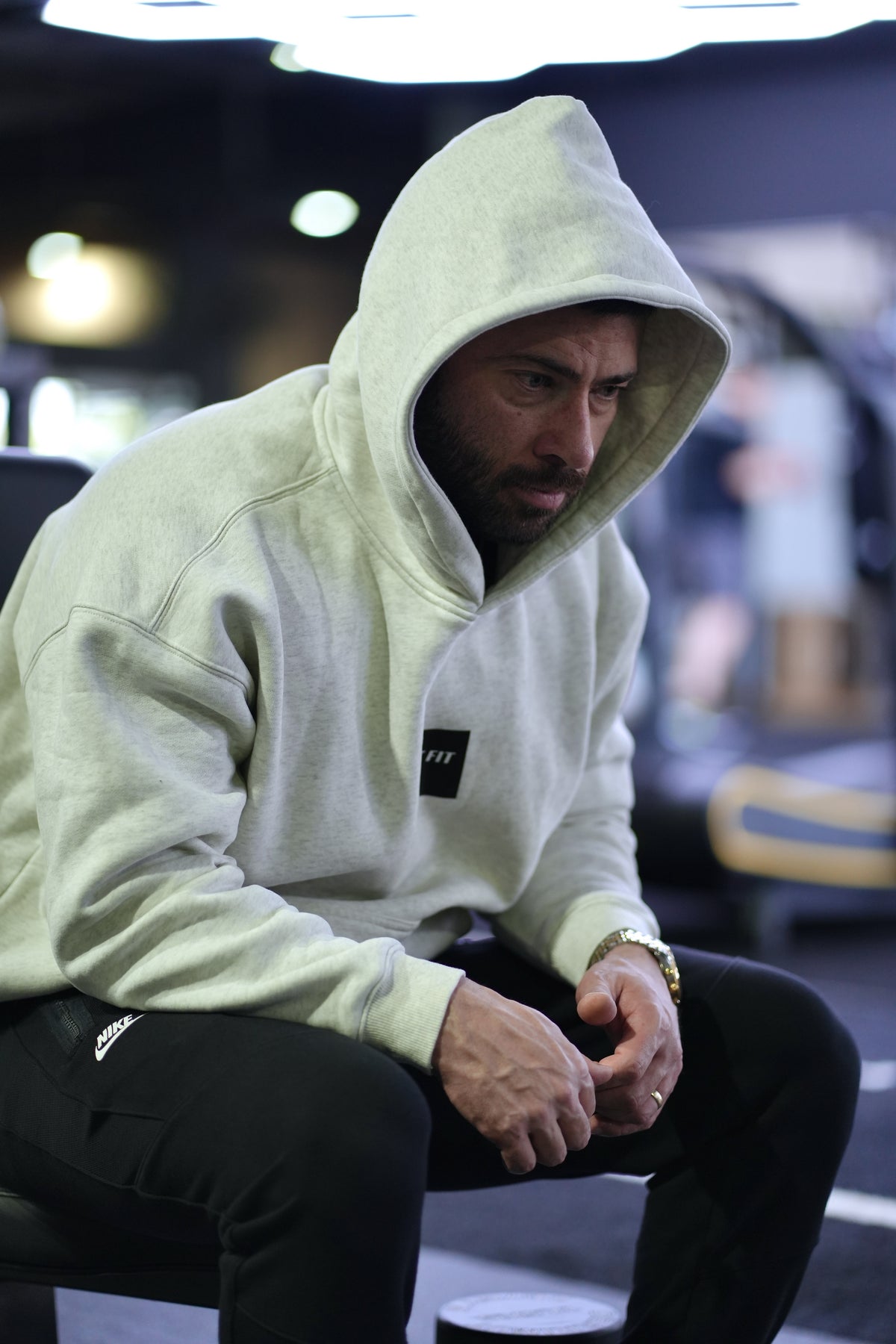 Oversized Fleece Hoodie - Oat Grey