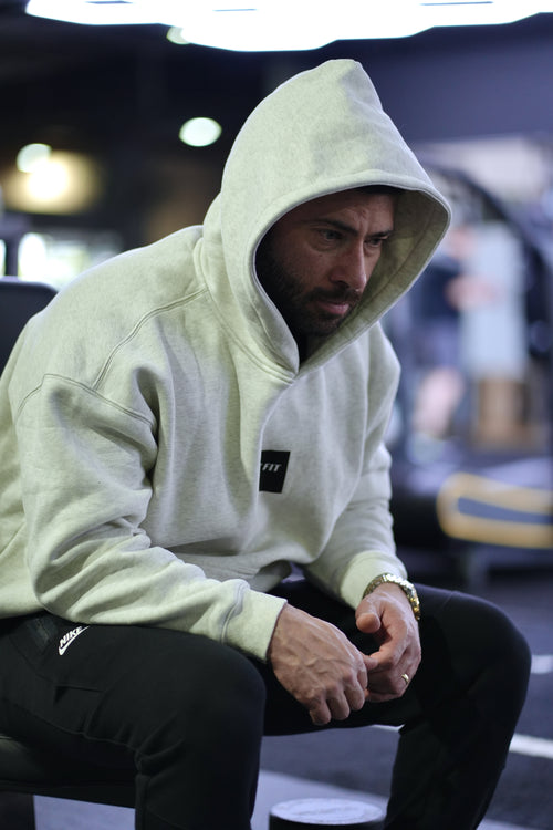 Oversized Fleece Hoodie - Oat Grey