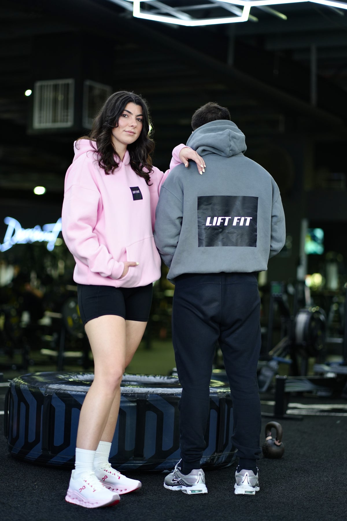 Oversized Fleece Hoodie - Dark Grey