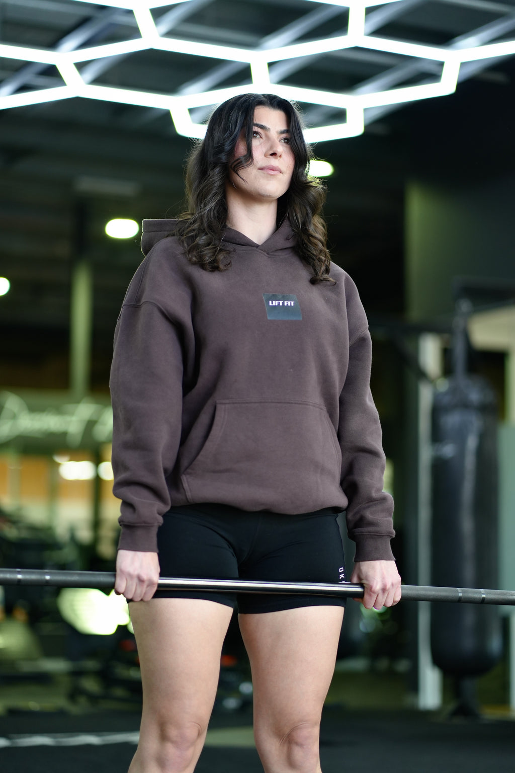 Oversized Fleece Hoodie - Chocolate