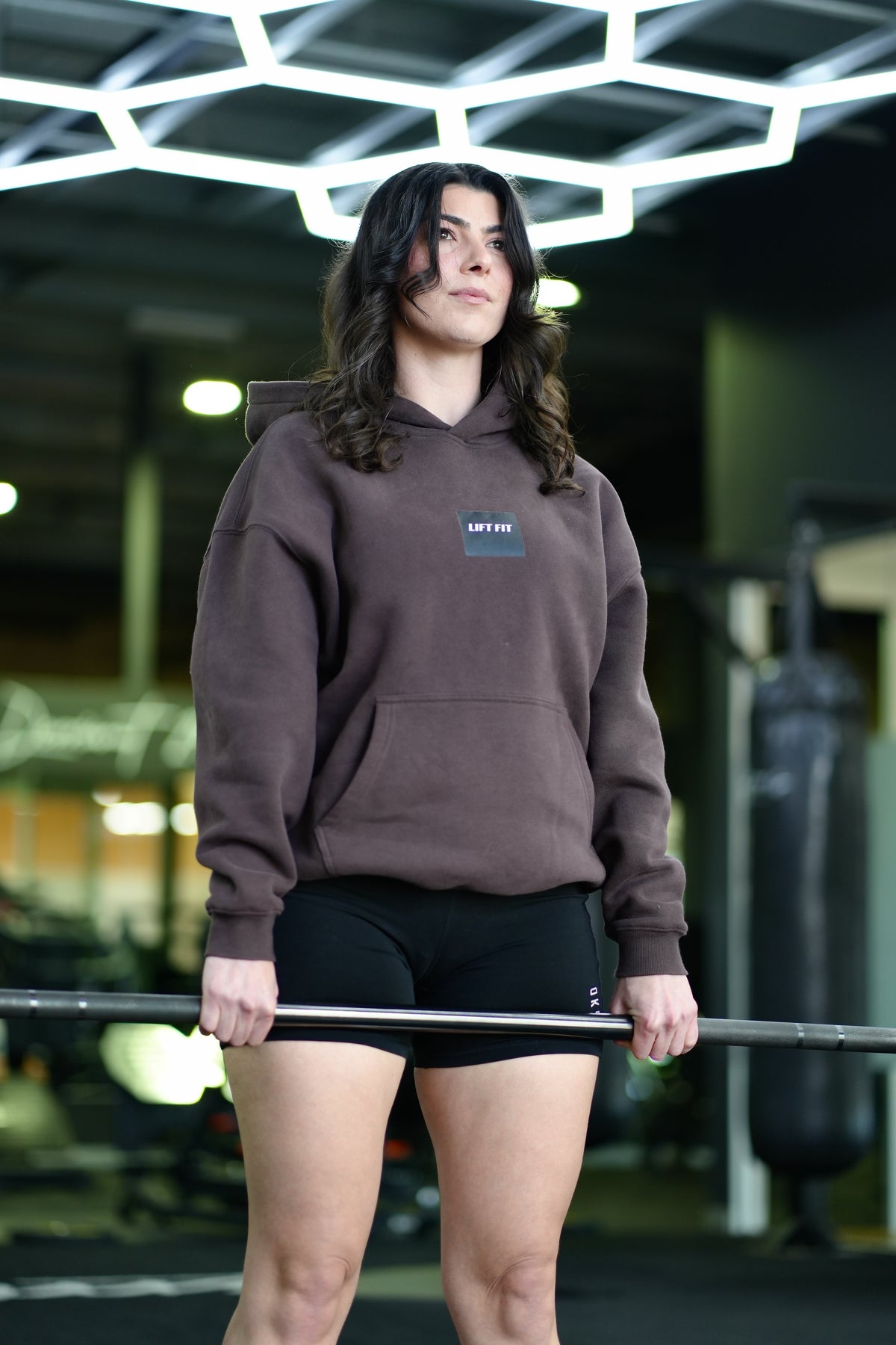 Oversized Fleece Hoodie - Chocolate