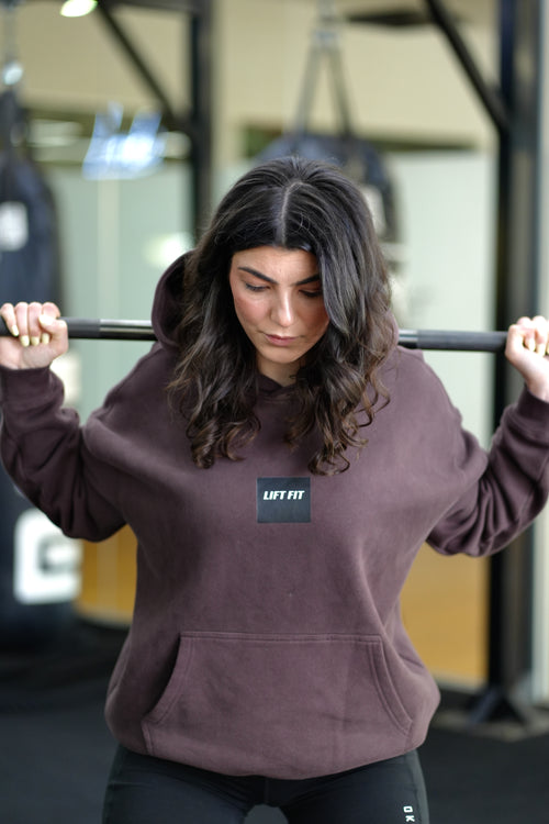 Oversized Fleece Hoodie - Chocolate
