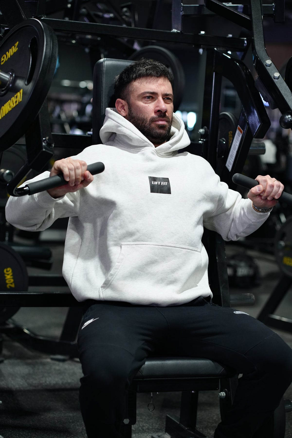 Oversized Fleece Hoodie - Oat Grey