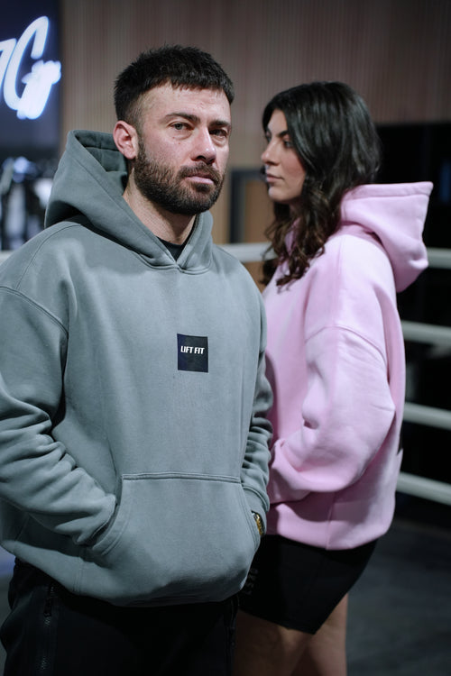 Oversized Fleece Hoodie - Dark Grey